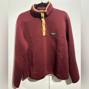 L.L. Bean Red and Tan Pullover Sweatshirt